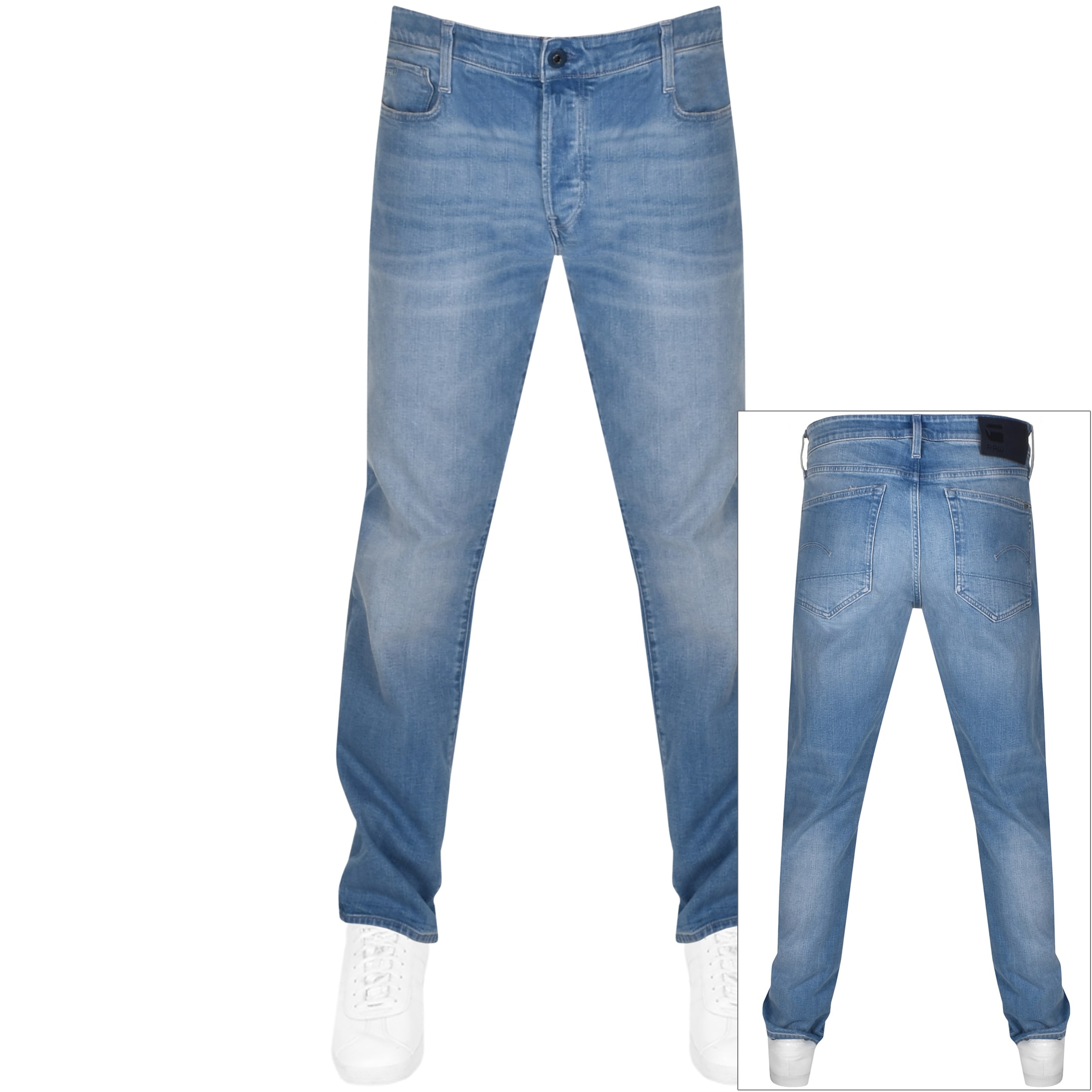 Alternative Image for ProductG Star Raw 3301 Straight Jeans Blue1
